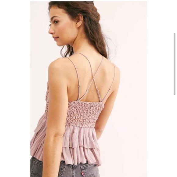Free People Adella Cami Pink Mauve -Size M NWT - Picture 3 of 5